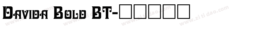Davida Bold BT字体转换